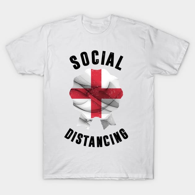 Social Distancing - English T-Shirt by C_ceconello